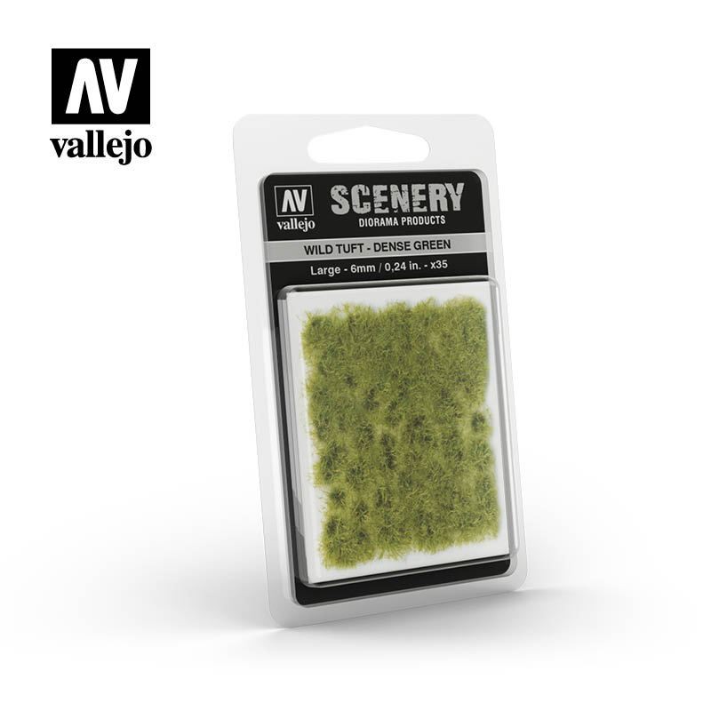 AV Vallejo Scenery - Wild Tuft - Dense Green, Large: 6mm