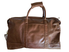 Vtg '90s Coach 0502 Leather Boston Duffle Bag Weekender British Tan Made in USA