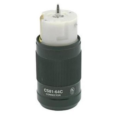 1PC Leviton CS8164C Locking Connector, 50A, 3PH 480V, California Style, 3P4