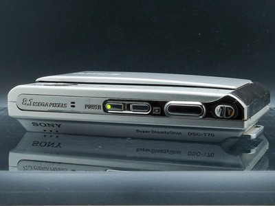 Sony Cyber-shot DSC-T70 8.1MP Digital Camera - Silver for sale