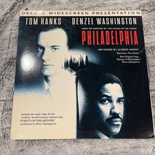 PHILADELPHIA Laserdisc 1994 2-Disc Widescreen Tom Hanks Denzel Washington