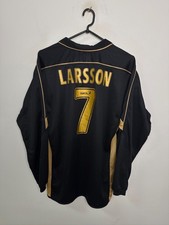 CELTIC 2003/2004 AWAY FOOTBALL LONG SLEEVE #7 LARRSON SHIRT UMBRO SIZE M ADULT