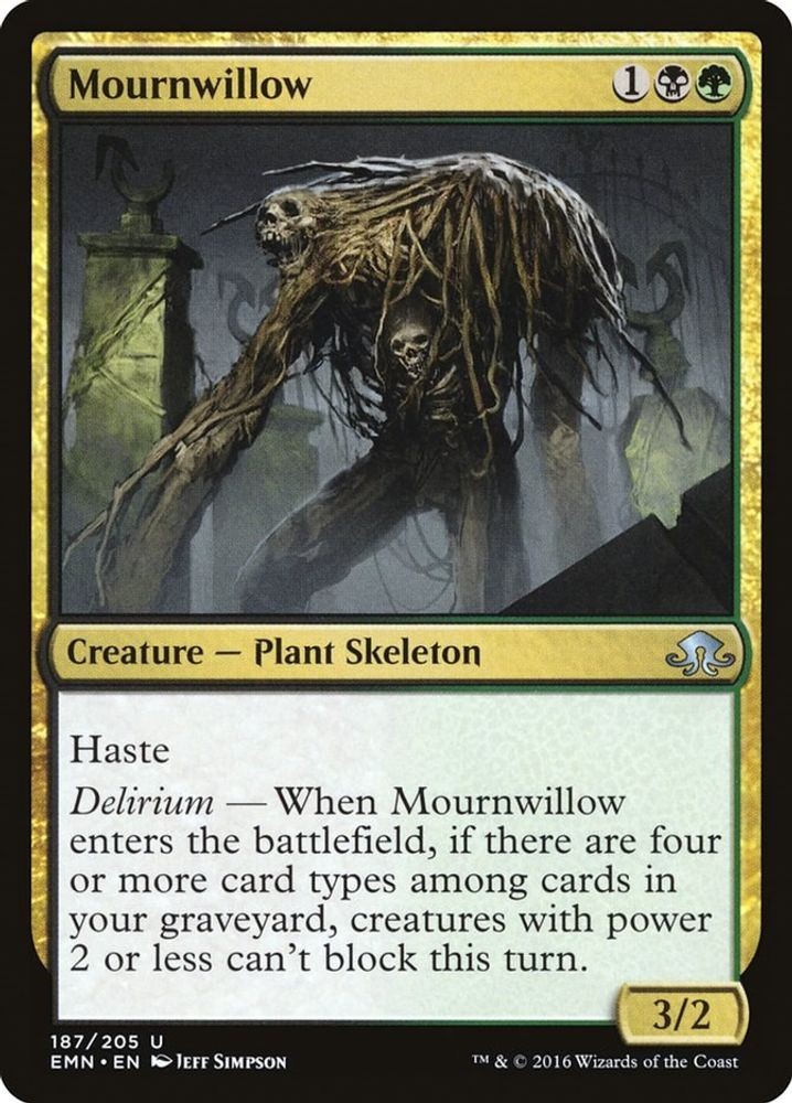 2016 Magic: The Gathering: Eldritch Moon - Mournwillow (#187, U, Near Mint)