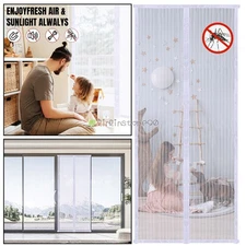 UPGRADE Magnetic Screen Door Hands-Free Durable Mosquito Mesh Curtain 83inx39in