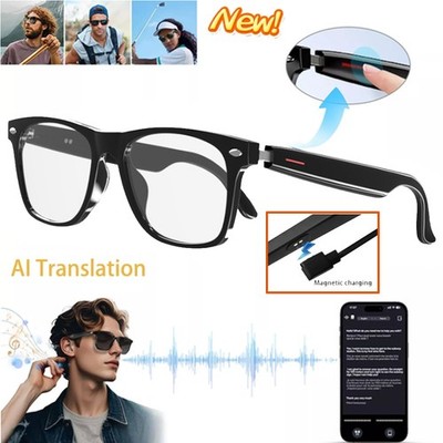 AI Smart Glasses Bluetooth Call Voice Assistant Music Translate Men&Women