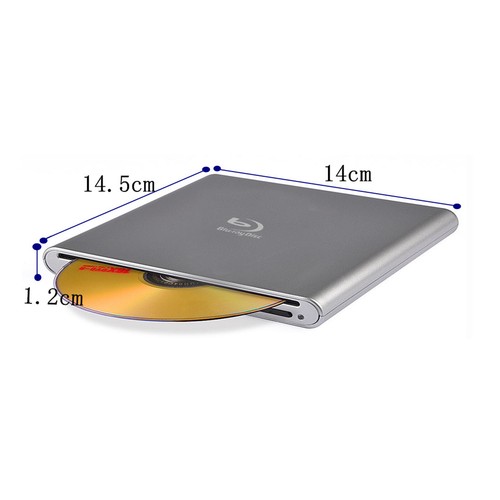 6X Blue ray Burner External BD-R BD DVD CD RW Disc Writer PC Laptop Movie Player - Afbeelding 17 van 29