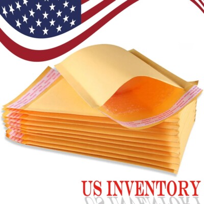 100X various sizes kraft paper foam mail envelope shipping bag sealed