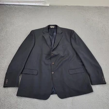 Pronto-Uomo Blazer Mens 54 X-Tall Wool Black Pockets Suit Jacket Sport Coat