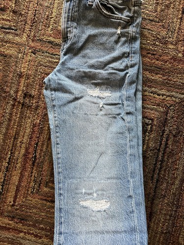 Old Navy Regular Jeans Boys Size 16 Blue Denim Adjustable Waist . Original Taper - Picture 3 of 5
