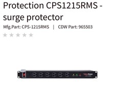 CyberPower CPS-1215RMS Rackmount Power Supply NEW 12 Outlet