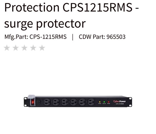 CyberPower CPS-1215RMS Rackmount Power Supply NEW 12 Outlet - 第 1/1 張圖片