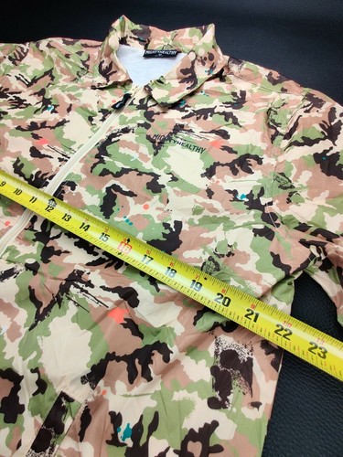 Mighty Healthy Men's Medium Multi-Color Green/Brown Camo Windbreaker Jacket - 第 6/8 張圖片