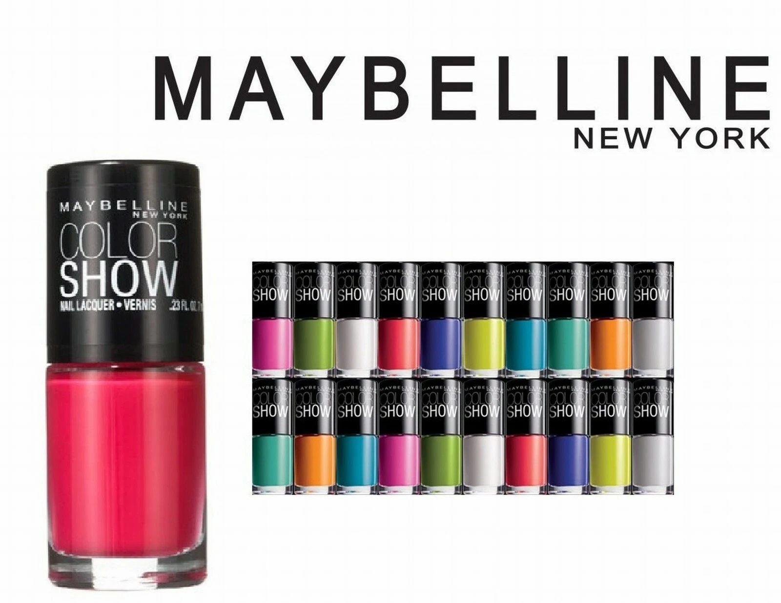 MAYBELLINE NAIL POLISH COLOR SHOW COLORAMA 10 ASSORTED COLOURS [PACK 5]