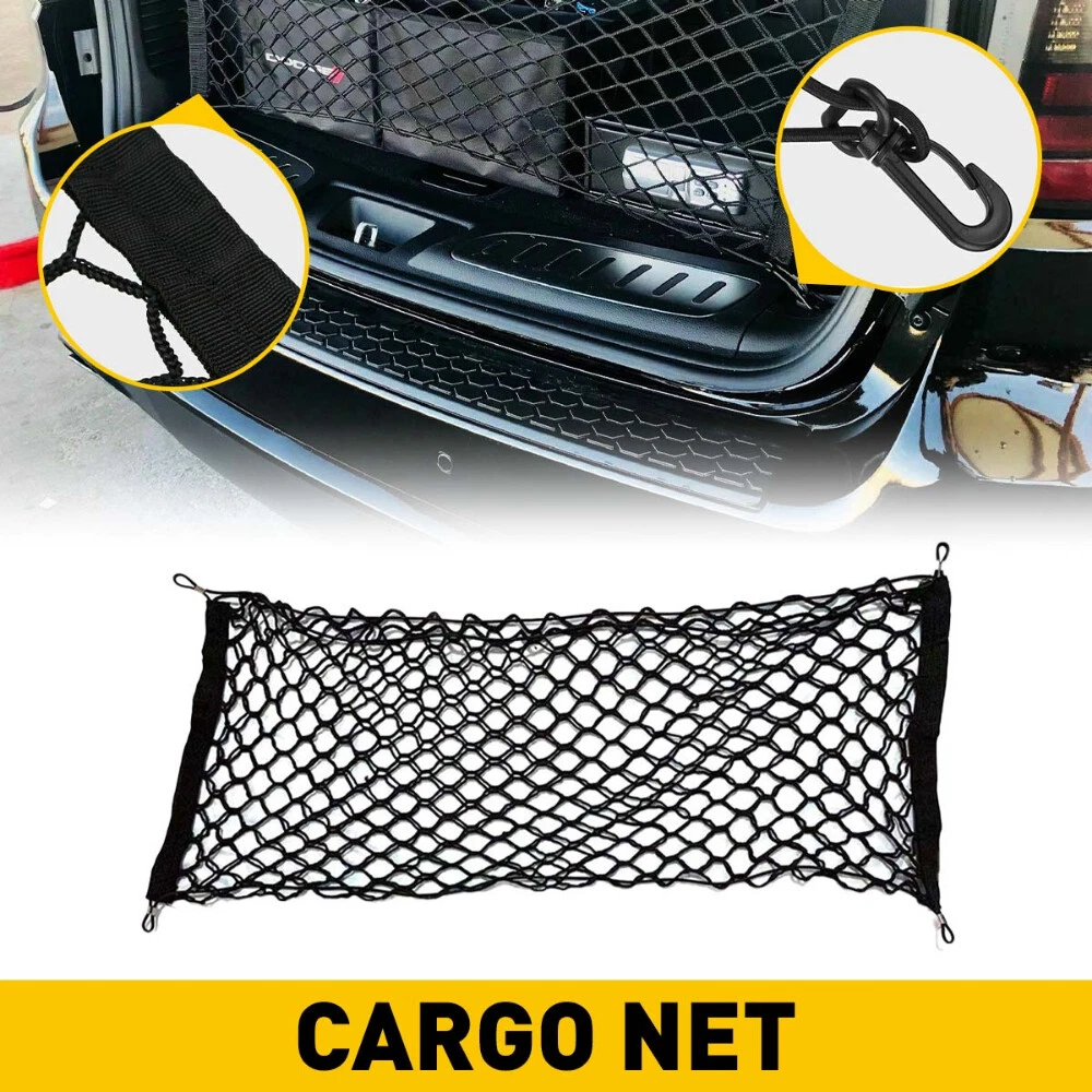 Trunk Cargo Net Car Nylon Elastic Mesh Organizer Truck SUV Auto Universal 4  Hook