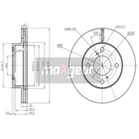 Maxgear 2X Bremsscheibe Vorne Ø231 Mm InnenbelüFtet FüR Suzuki Alto GF 1.0