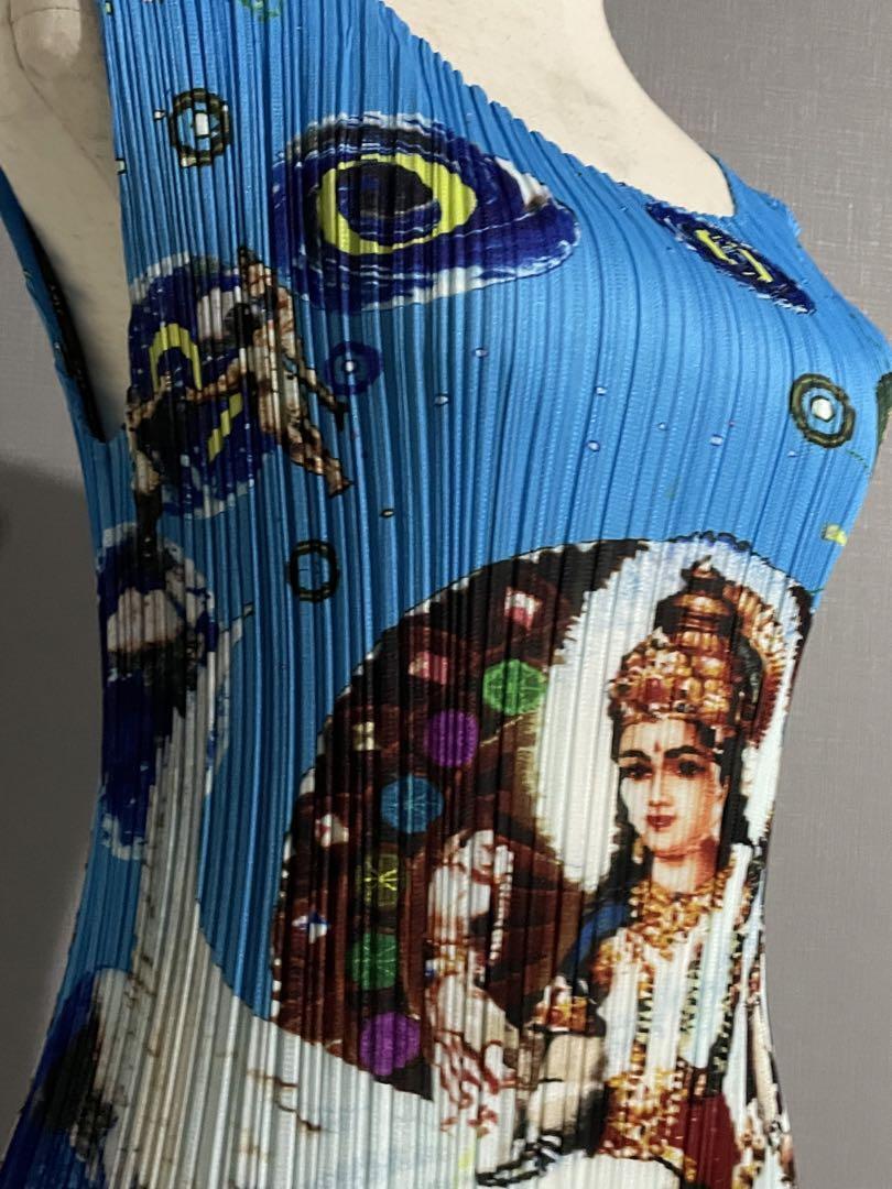 超安い品質 PLEATS ノースリーブチュニックサイズ4 幾何学模様 超安い品質 PLEATS ノースリーブチュニックサイズ4 幾何学模様