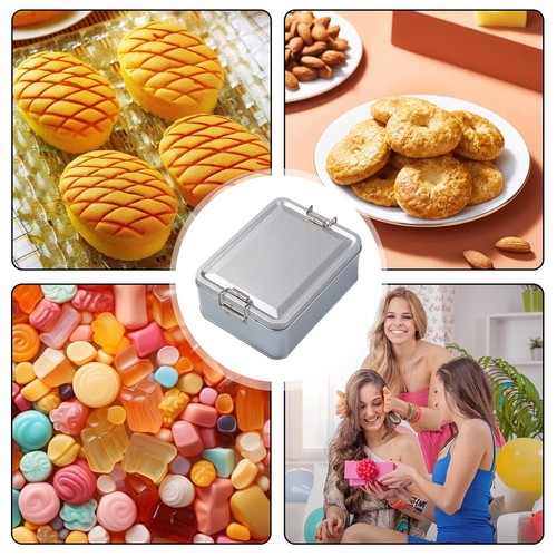 Retro Metal Cookie Tin Box Candy Tinplate Box Home Kitchen Organizer Case Box - Picture 10 of 14