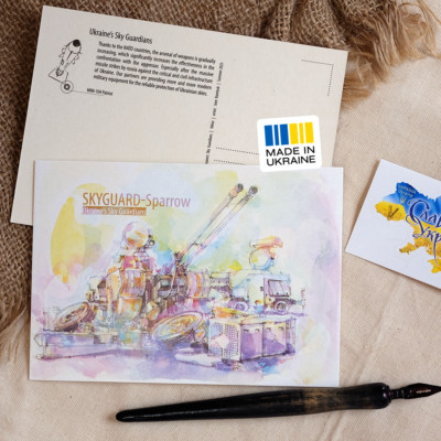 POSTCARD Ukraine's Sky Guardians. SKYGUARD-Sparrow