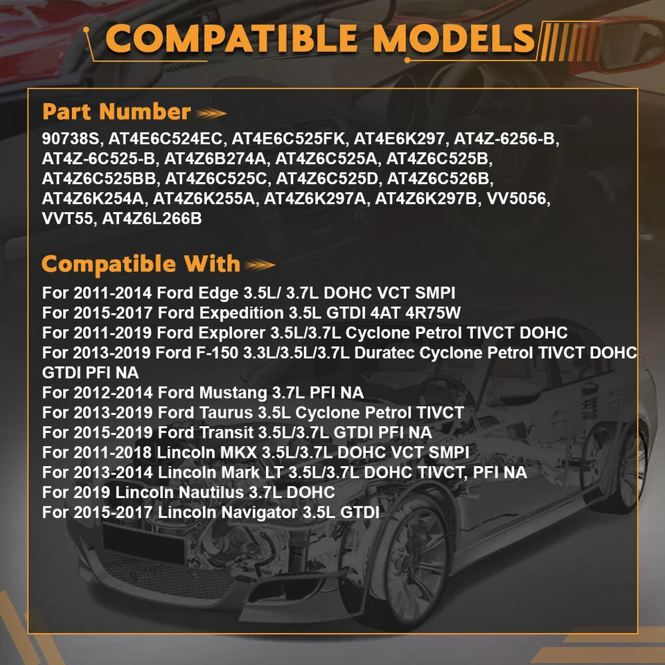 Timing Chain Kit With VVT Cam Phaser for Ford F-150 Lincoln MKX 3.5L 2011-2017 - Image 2 of 4