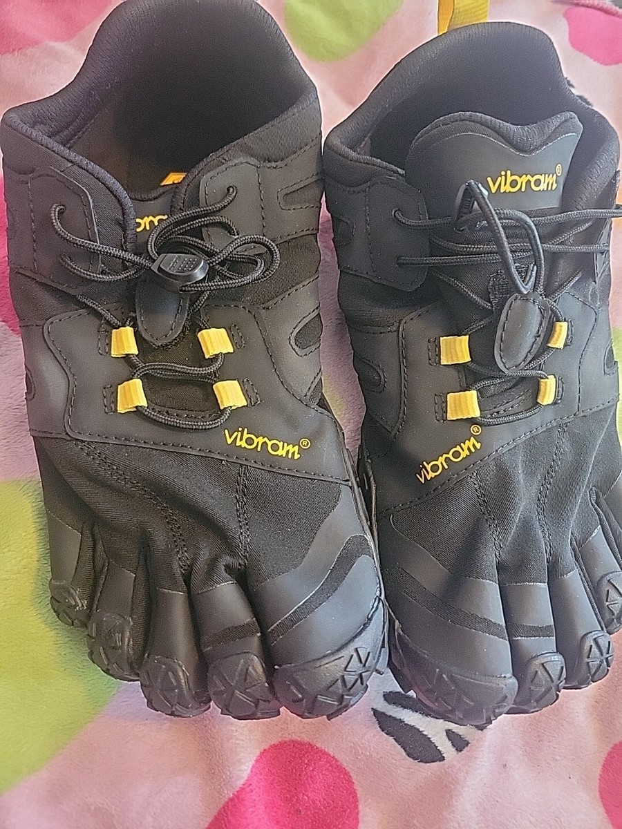 Vibram FiveFingers V-Trail 2.0 Men Size 8-8.5 19M7601 Black Yellow