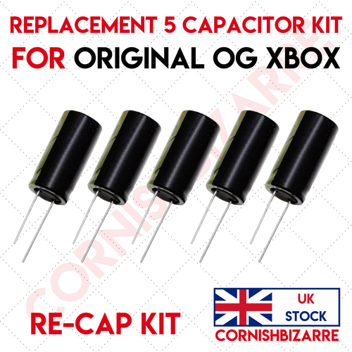 REPLACEMENT CAPACITORS FOR ORIGINAL XBOX CONSOLE MOTHERBOARD VERSION 1.