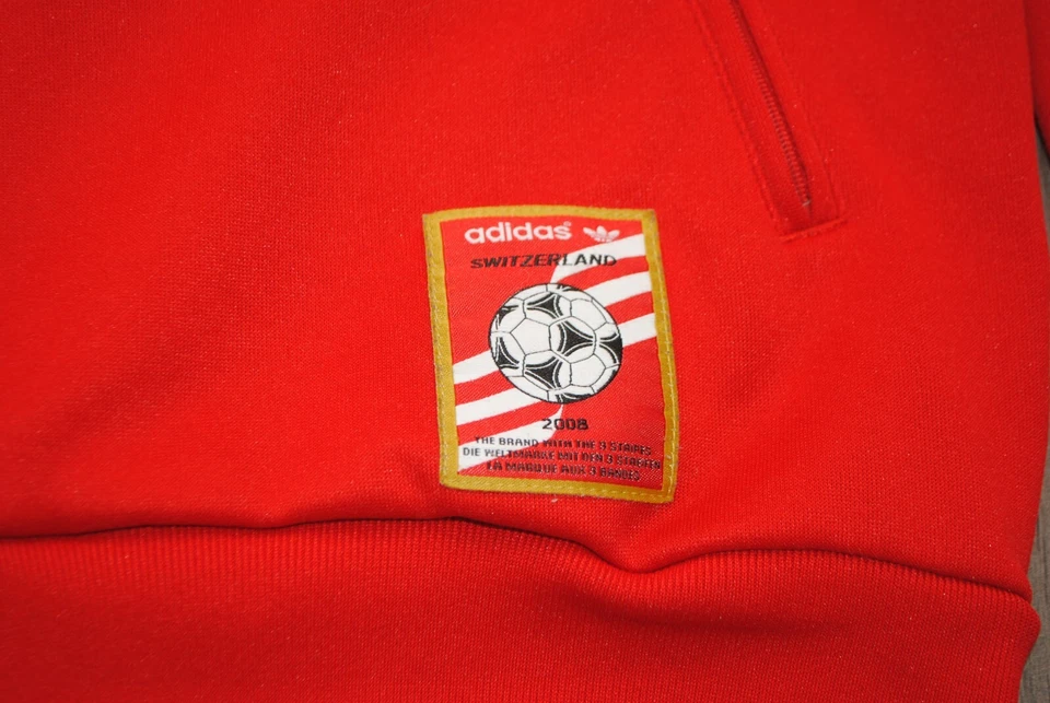 SWITZERLAND NATIONAL TEAM FOOTBALL SOCCER ORIGINALS TRACKSUIT ZIP ADIDAS 368917 - Image 4 of 4