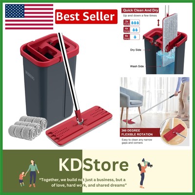 Tall Telescopic Mop with Exclusive Bucket Design   Hygiene Meets Convenience