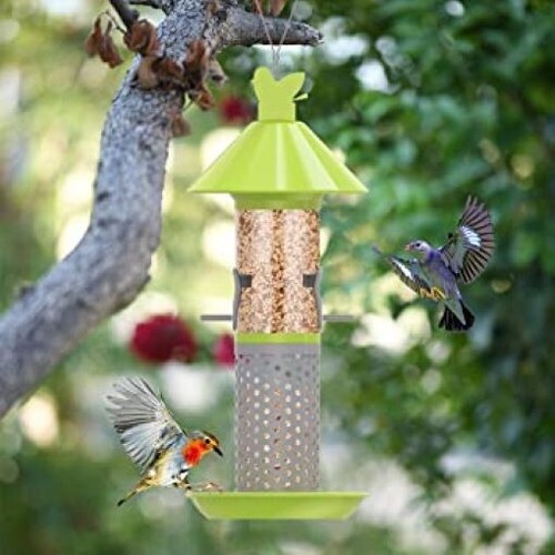 Hanging Wild Bird Feeder - Outdoor Decorative Bird Feeder for Garden by Aumuca