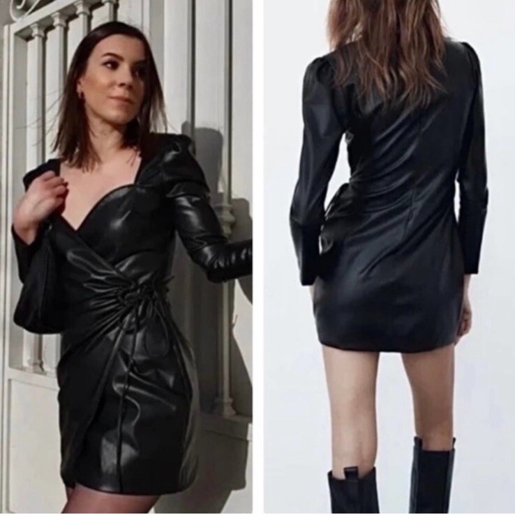 house of harlow vegan leather dress House of Harlow 1960 Women's Green Vegan Leather