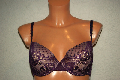 BARBARA Paris Bügel - BH * Bra violett Spitze elegant Neu Gr. UK 32 / EU 70 D