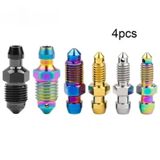 4pcs Titanium Bolts M6 M8 M10 Motorcycle Single Hole Brake Caliper Bleed Nipple