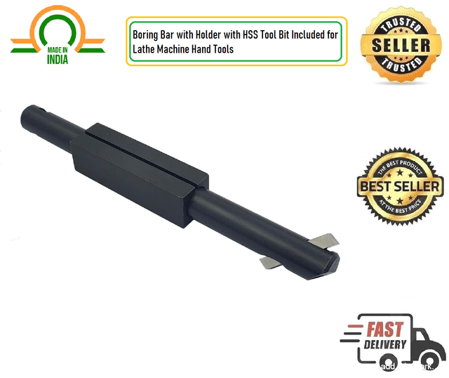 Boring Bar with Holder with HSS Tool Bit Included for Lathe Machine Hand Tools Boring Bar with Holder with HSS Tool Bit Included for Lathe Machine Hand Tools