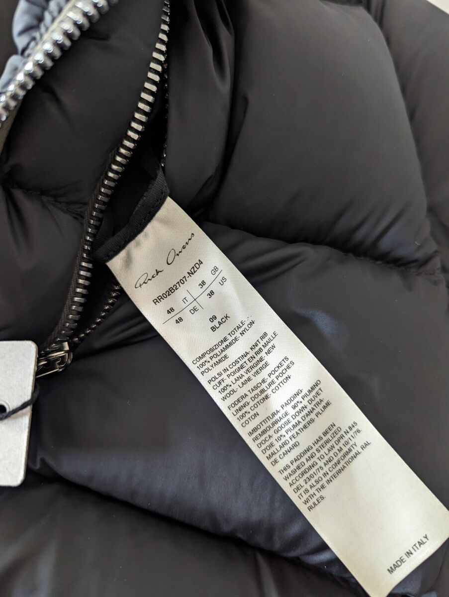 NEW* RICK OWENS GIMP PUFFER DOWN JACKET FULL ZIP FW22 STROBE NEW* RICK OWENS GIMP PUFFER DOWN JACKET FULL ZIP FW22 STROBE