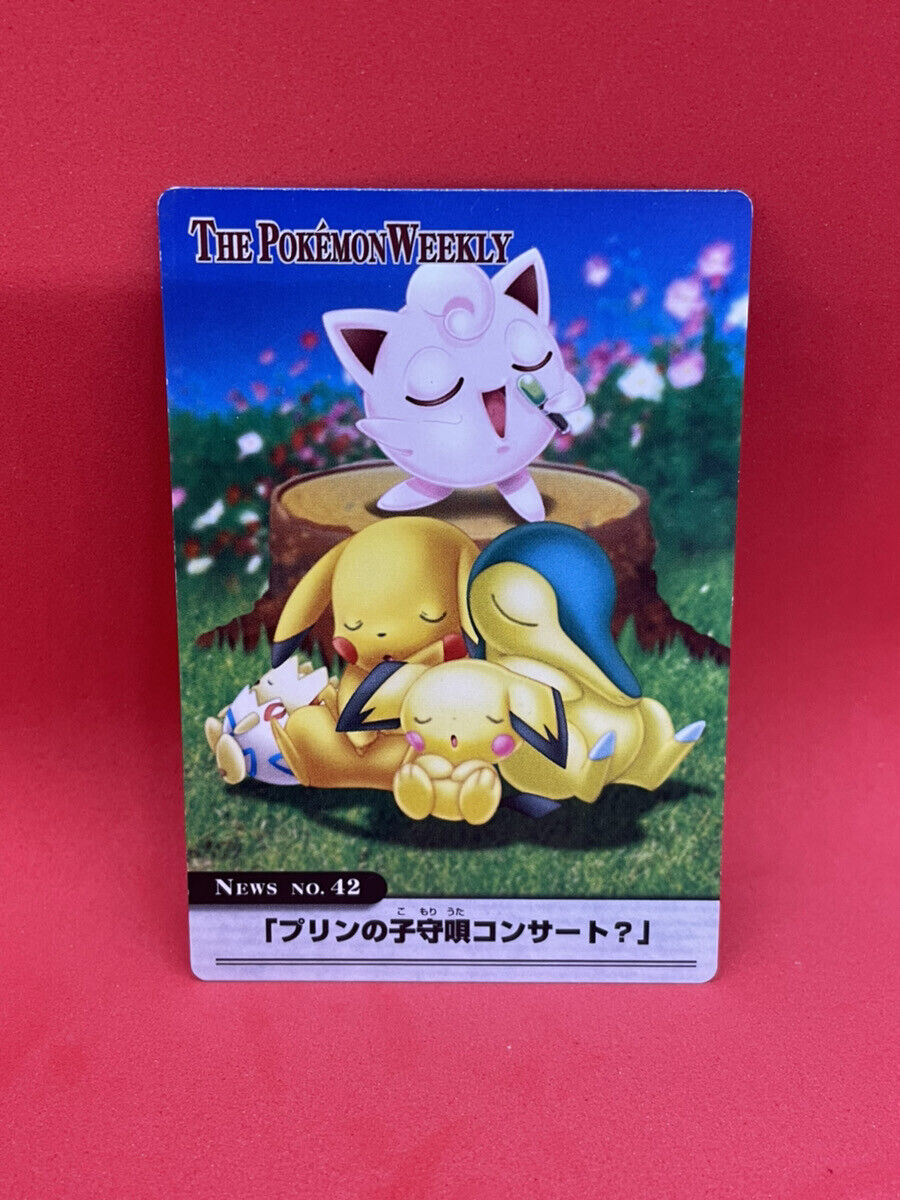 Carddass Pokemon Weekly News Pikachu Jigglypuff No42 Carddass Pokemon Weekly News Pikachu Jigglypuff No42