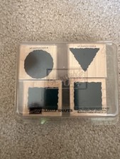 Stampin up "Little Shapes" Rubber Stamps Circle Square Triangle Set of 4 2000