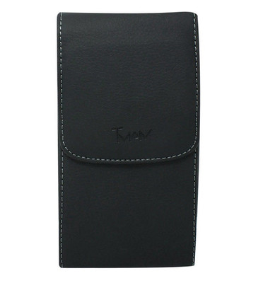 Black Vertical Leather w/ Clip Holster Case Pouch For LG Leon (LTE) / Risio C40