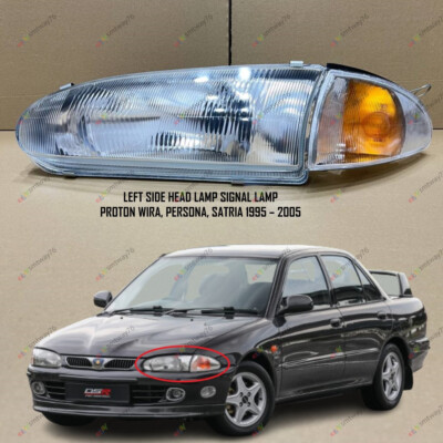 LEFT SIDE HEAD LAMP & SIGNAL LAMP PROTON WIRA, PERSONA, SATRIA 1995   2005