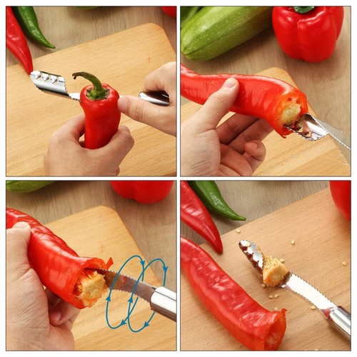 Set of 2 Ensemble De Dissolvant Du Cœur Poivre Gadgets Cuisine Uniques - Photo 4/12