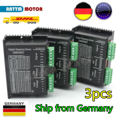 【Ger】3 Pcs DM556D Digital Stepper Motor Driver 1.5A-5.6A 256 microstep 24-50V DC