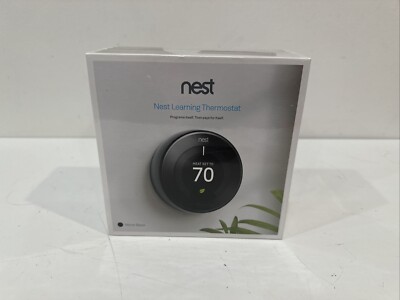 Nest T3018US 3rd Generation Smart Learning Thermostat - Mirror Black