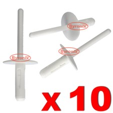 6mm BMW PLASTIC POP BLIND RIVETS FRONT WHEEL ARCH WHITE X5 F15 M F58  X 10