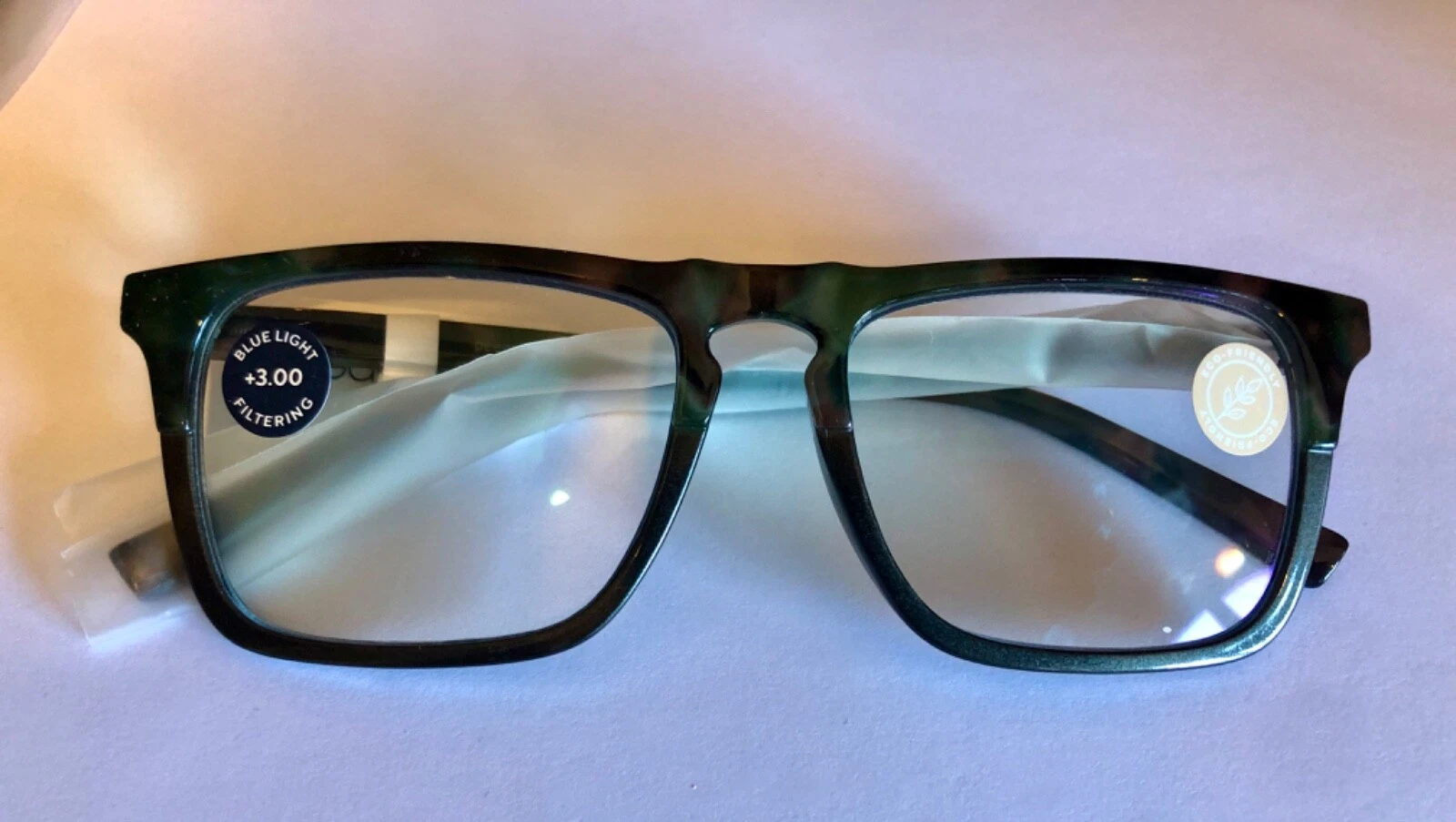 New Green Camo Peepers reading glasses +3.00