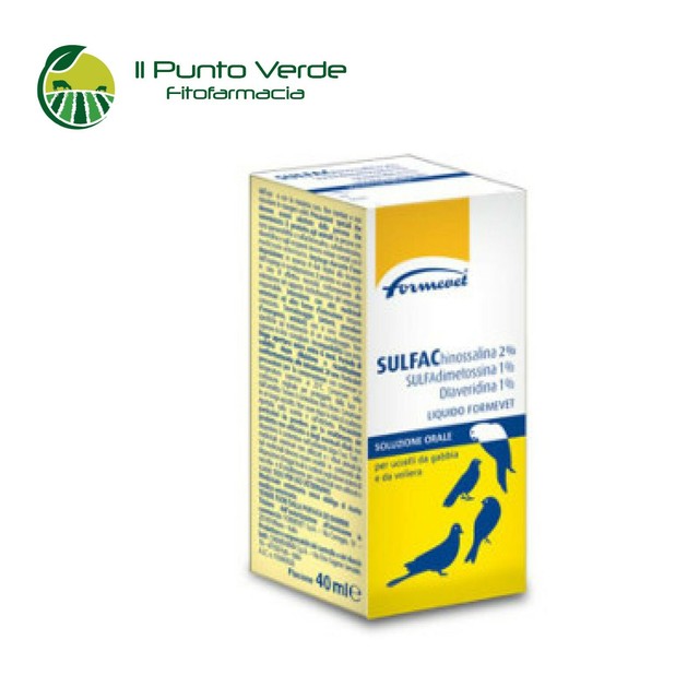 SULFAC 40 ML FORMEVET ANTICOCCIDICO COCCIDIOSI UCCELLI POLLI TACCHINI CONIGLI SULFAC 40 ML FORMEVET ANTICOCCIDICO COCCIDIOSI UCCELLI POLLI TACCHINI CONIGLI