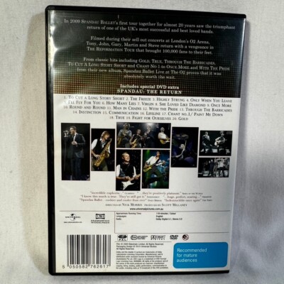 ミュージック Reformation Tour 2009: Live At The O2 [DVD] Spandau Ballet-The Reformation Tour Live at the O2 (DVD, 2009) for