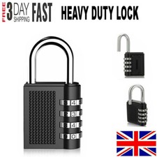Combination Padlock Combi Code Number Security 4-Digit Lock Locker Luggage Gym