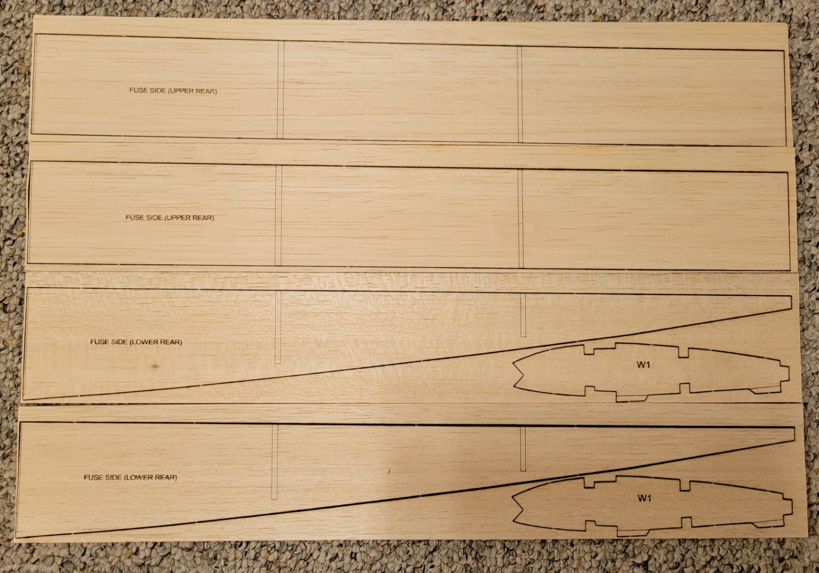 Pitts Special 54" Wingspan R/C Airplane Laser Cut Balsa & Ply Short Kit ...
