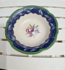 Tracy Porter Stonehouse Farm Collection Soup Bowl Blue Green 8.5" Poland New