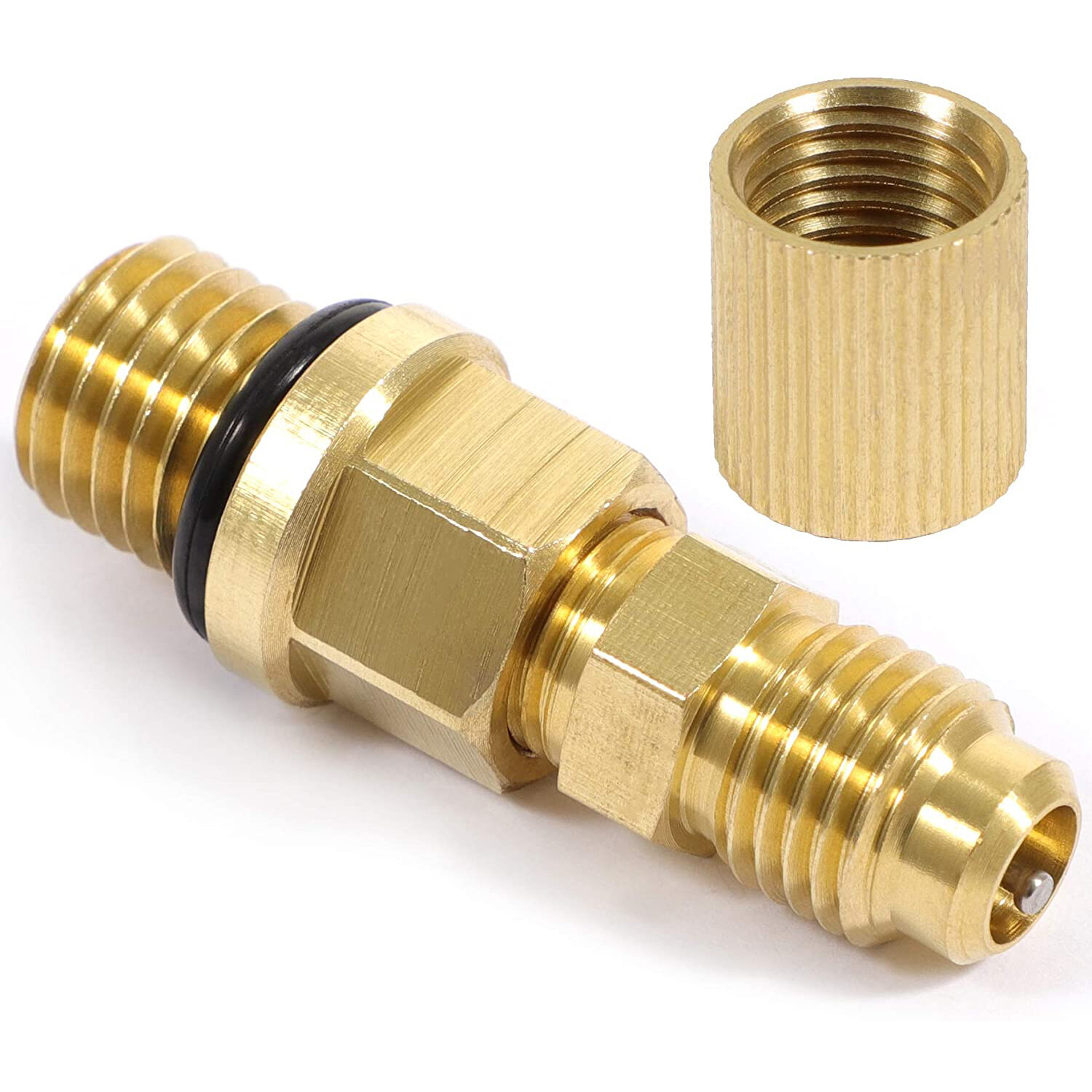 6.0L Ford Powerstroke Diesel Fuel Pressure Test Port & Adapter w/ Schrader Valve eBay