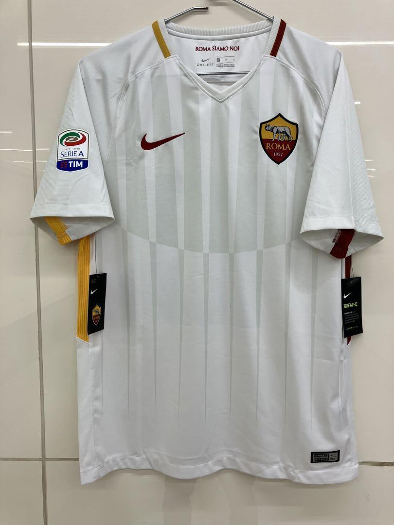 Totti AS Roma 17/18 Away Size M Nike Soccer Jersey Official