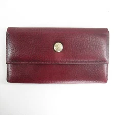 Vtg Amity Clutch Wallet Women Burgundy Envelope Kiss Lock ID Checkbook Cards
